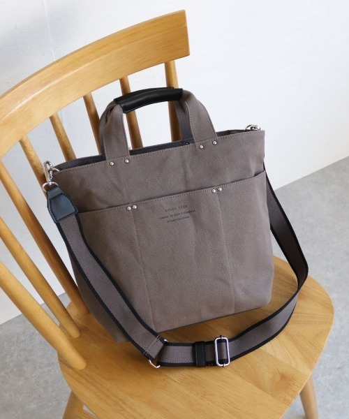 COLDE (コルデ)の「ラインテープ2wayトートバッグ(トートバッグ・レディース・カーキ/アイボリー/チャコールグレー/ベージュ・FREE)」の3枚目の写真