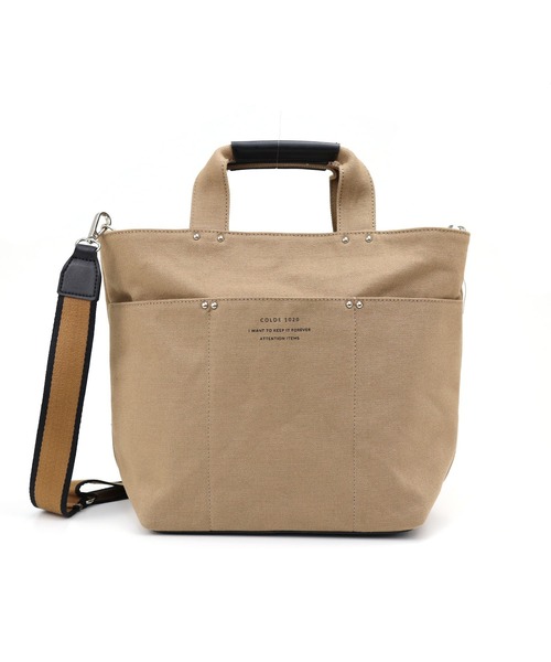 COLDE (コルデ)の「ラインテープ2wayトートバッグ(トートバッグ・レディース・カーキ/アイボリー/チャコールグレー/ベージュ・FREE)」の22枚目の写真