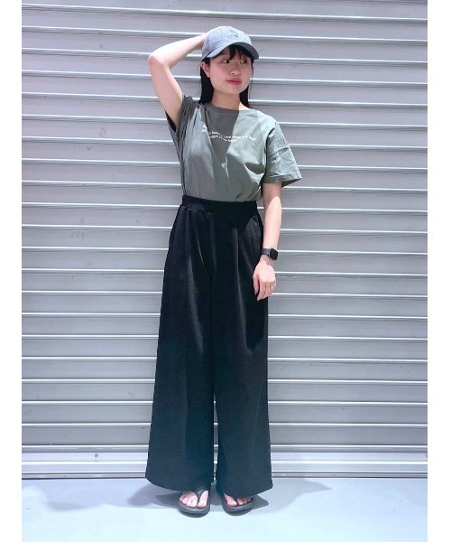 BAYFLOW(ベイフロー)の「ピグメントロゴT(Tシャツ/カットソー・レディース・オフホワイト/チャコール/カーキ/ピンク/ベビーピンク/ブルー・FREE)」の20枚目の写真