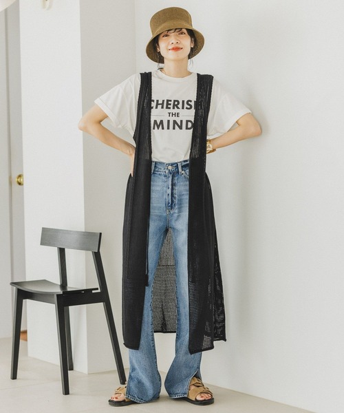 BAYFLOW(ベイフロー)の「ピグメントロゴT(Tシャツ/カットソー・レディース・オフホワイト/チャコール/カーキ/ピンク/ベビーピンク/ブルー・FREE)」の22枚目の写真
