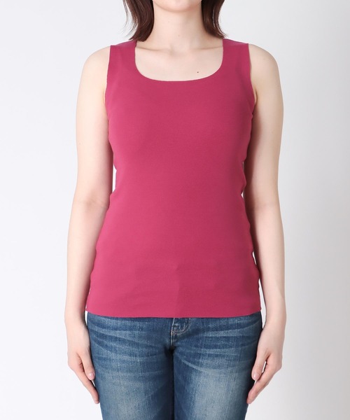 Jines（ジネス）の「TCフライスタンクトップ（タンクトップ・レディース・ピンク/ライトグレー/ブラック/ブラウン/ベージュ/ホワイト・38）」の6枚目の写真