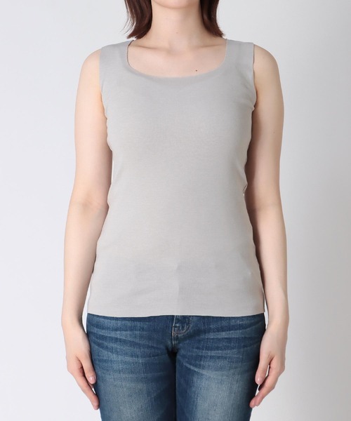 Jines（ジネス）の「TCフライスタンクトップ（タンクトップ・レディース・ピンク/ライトグレー/ブラック/ブラウン/ベージュ/ホワイト・38）」の4枚目の写真