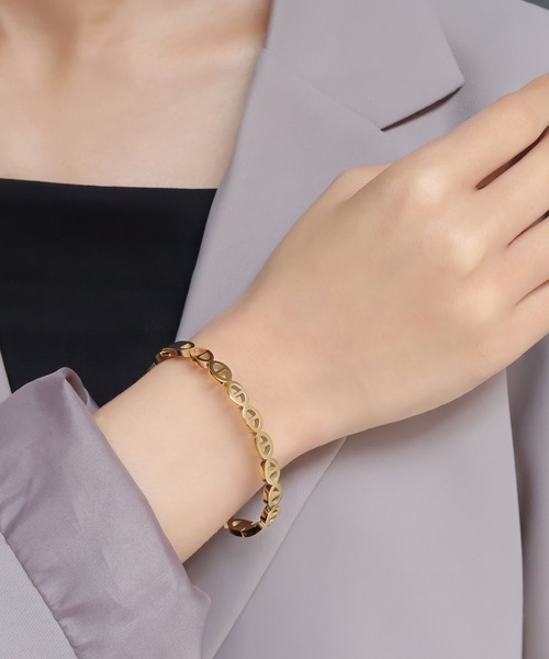 blackdia ocean（ブラックダイヤオーシャン）の「blackdia ocean アンカーデザインブレスレット（バングル/リストバンド・レディース・ゴールド/ピンクゴールド/シルバー・FREE）」の2枚目の写真