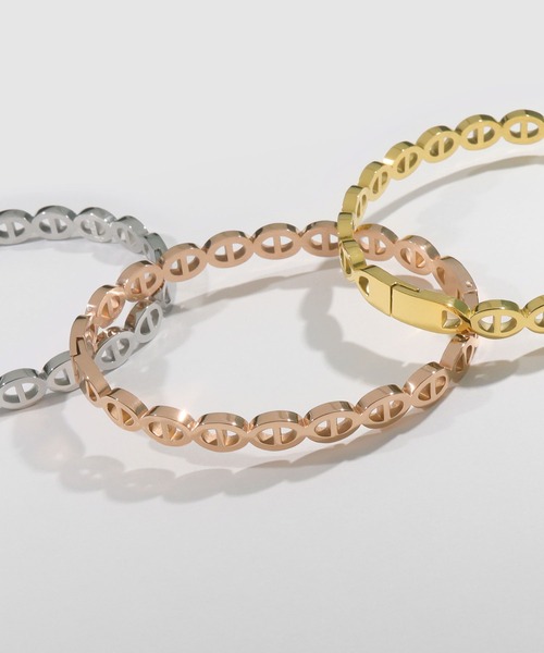 blackdia ocean（ブラックダイヤオーシャン）の「blackdia ocean アンカーデザインブレスレット（バングル/リストバンド・レディース・ゴールド/ピンクゴールド/シルバー・FREE）」の4枚目の写真