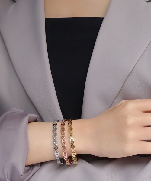 blackdia ocean（ブラックダイヤオーシャン）の「blackdia ocean アンカーデザインブレスレット（バングル/リストバンド・レディース・ゴールド/ピンクゴールド/シルバー・FREE）」の7枚目の写真