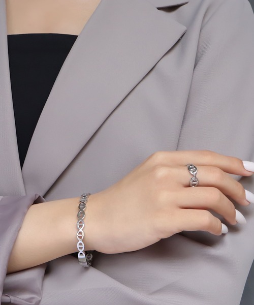 blackdia ocean（ブラックダイヤオーシャン）の「blackdia ocean アンカーデザインブレスレット（バングル/リストバンド・レディース・ゴールド/ピンクゴールド/シルバー・FREE）」の8枚目の写真