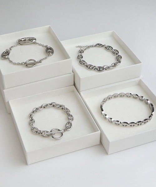 blackdia ocean（ブラックダイヤオーシャン）の「blackdia ocean アンカーデザインブレスレット（バングル/リストバンド・レディース・ゴールド/ピンクゴールド/シルバー・FREE）」の12枚目の写真