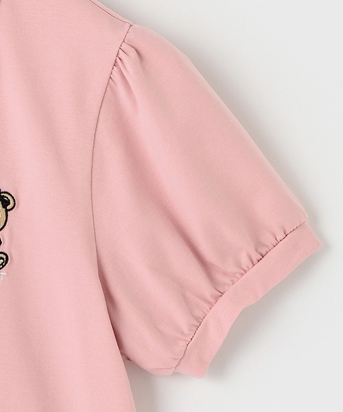 by LOVEiT(バイラビット)の「ラビ子クロップド丈ポロ(Tシャツ/カットソー・キッズ・オフホワイト/ピンク/ブラック・120cm/160cm/130cm/150cm/140cm)」の4枚目の写真