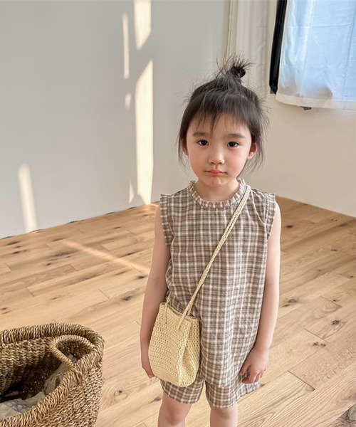 aimoha（アイモハ）の「【aimoha-KIDS-】子供服 チェック柄セットアップ (SS)（セットアップ・キッズ・ブラウン/グレー・110/120/130/80/90/100）」の10枚目の写真
