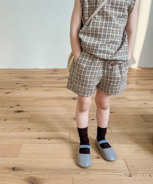 aimoha（アイモハ）の「【aimoha-KIDS-】子供服 チェック柄セットアップ (SS)（セットアップ・キッズ・ブラウン/グレー・110/120/130/80/90/100）」の12枚目の写真