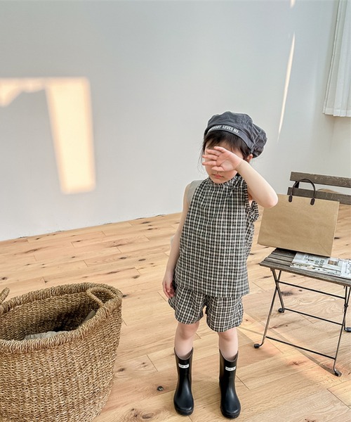 aimoha（アイモハ）の「【aimoha-KIDS-】子供服 チェック柄セットアップ (SS)（セットアップ・キッズ・ブラウン/グレー・110/120/130/80/90/100）」の14枚目の写真