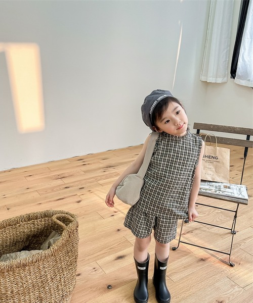 aimoha（アイモハ）の「【aimoha-KIDS-】子供服 チェック柄セットアップ (SS)（セットアップ・キッズ・ブラウン/グレー・110/120/130/80/90/100）」の16枚目の写真