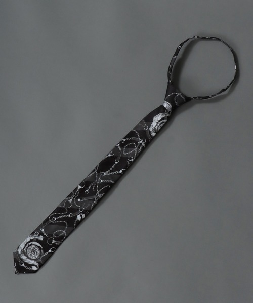 SITRY(シトリー)の「easy detachable tie/イージー デタッチャブル ネクタイ(ネクタイ・メンズ・ブラック/ブラック系その他/オフホワイト・FREE)」の3枚目の写真