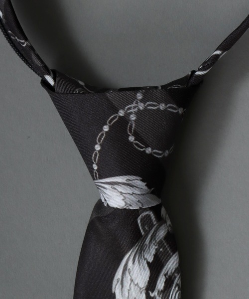 SITRY(シトリー)の「easy detachable tie/イージー デタッチャブル ネクタイ(ネクタイ・メンズ・ブラック/ブラック系その他/オフホワイト・FREE)」の9枚目の写真