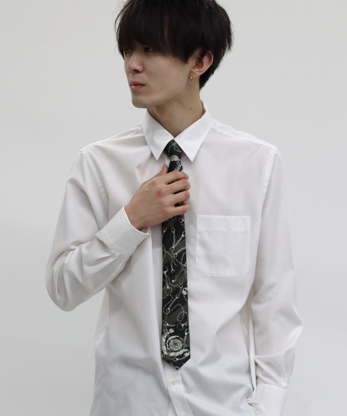 SITRY(シトリー)の「easy detachable tie/イージー デタッチャブル ネクタイ(ネクタイ・メンズ・ブラック/ブラック系その他/オフホワイト・FREE)」の11枚目の写真