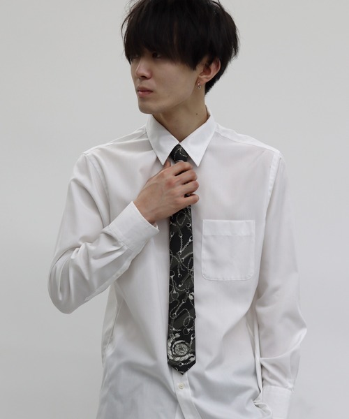 SITRY(シトリー)の「easy detachable tie/イージー デタッチャブル ネクタイ(ネクタイ・メンズ・ブラック/ブラック系その他/オフホワイト・FREE)」の12枚目の写真