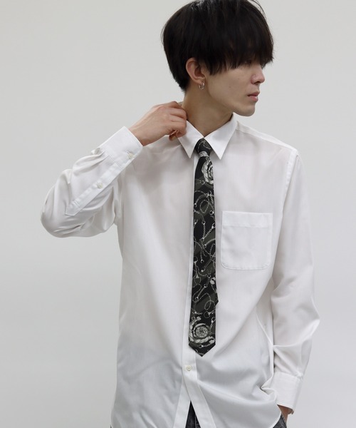 SITRY(シトリー)の「easy detachable tie/イージー デタッチャブル ネクタイ(ネクタイ・メンズ・ブラック/ブラック系その他/オフホワイト・FREE)」の13枚目の写真