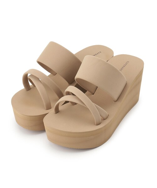 ESPERANZA（エスペランサ）の「◆厚底メッセージビーサン（サンダル・レディース・ブラック系8/ベージュ系8/グリーン系その他6/ダークブラウン系8・S/M/L/LL）」の17枚目の写真