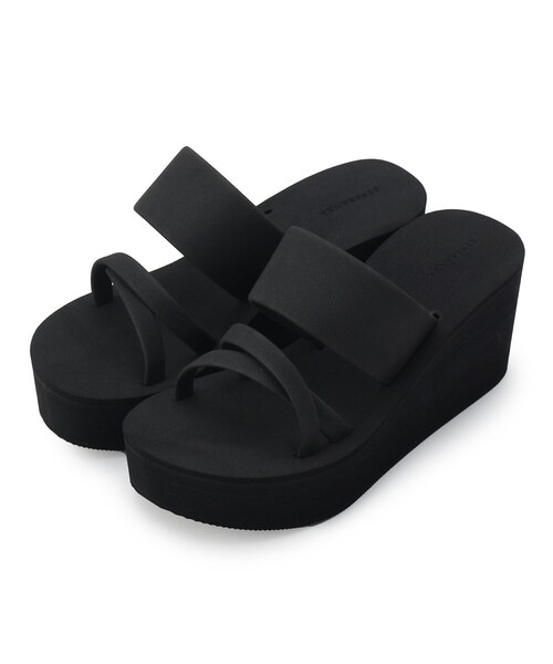 ESPERANZA（エスペランサ）の「◆厚底メッセージビーサン（サンダル・レディース・ブラック系8/ベージュ系8/グリーン系その他6/ダークブラウン系8・S/M/L/LL）」の6枚目の写真