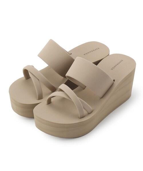 ESPERANZA（エスペランサ）の「◆厚底メッセージビーサン（サンダル・レディース・ブラック系8/ベージュ系8/グリーン系その他6/ダークブラウン系8・S/M/L/LL）」の5枚目の写真