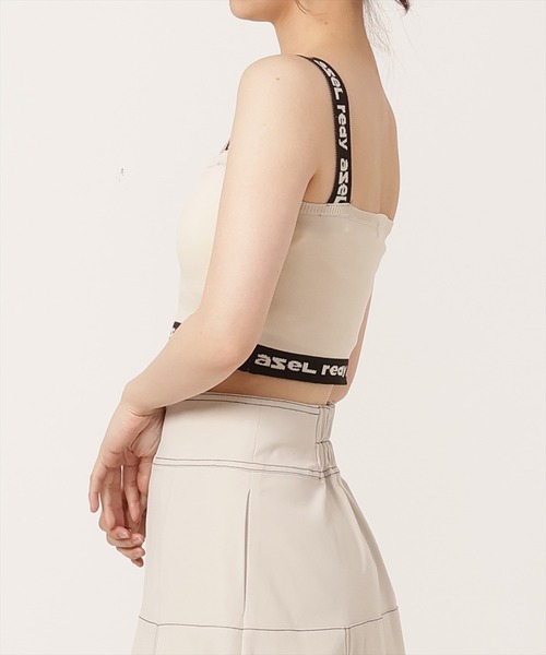 REDYAZEL（レディアゼル）の「ロゴジャガード切り替えキャミソール（キャミソール・レディース・オフホワイト/ブラック・FREE）」の4枚目の写真