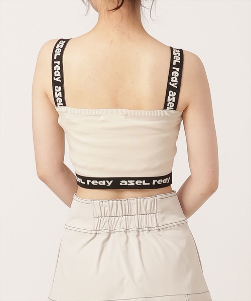 REDYAZEL（レディアゼル）の「ロゴジャガード切り替えキャミソール（キャミソール・レディース・オフホワイト/ブラック・FREE）」の5枚目の写真