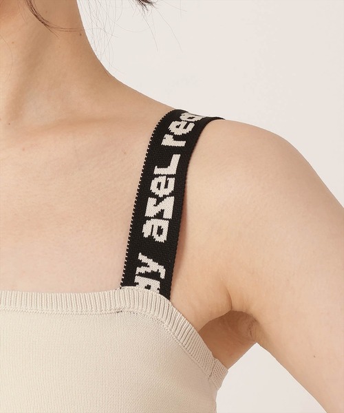 REDYAZEL（レディアゼル）の「ロゴジャガード切り替えキャミソール（キャミソール・レディース・オフホワイト/ブラック・FREE）」の7枚目の写真