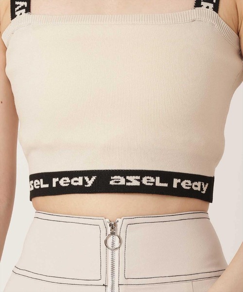 REDYAZEL（レディアゼル）の「ロゴジャガード切り替えキャミソール（キャミソール・レディース・オフホワイト/ブラック・FREE）」の8枚目の写真