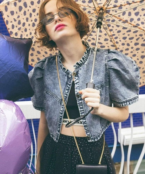 REDYAZEL（レディアゼル）の「ロゴジャガード切り替えキャミソール（キャミソール・レディース・オフホワイト/ブラック・FREE）」の9枚目の写真