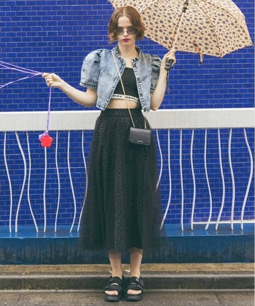 REDYAZEL（レディアゼル）の「ロゴジャガード切り替えキャミソール（キャミソール・レディース・オフホワイト/ブラック・FREE）」の10枚目の写真