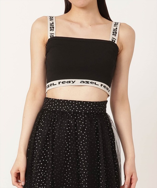 REDYAZEL（レディアゼル）の「ロゴジャガード切り替えキャミソール（キャミソール・レディース・オフホワイト/ブラック・FREE）」の11枚目の写真