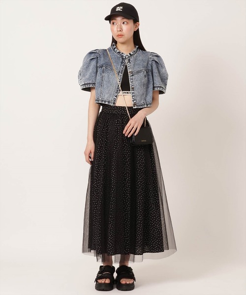 REDYAZEL（レディアゼル）の「ロゴジャガード切り替えキャミソール（キャミソール・レディース・オフホワイト/ブラック・FREE）」の17枚目の写真