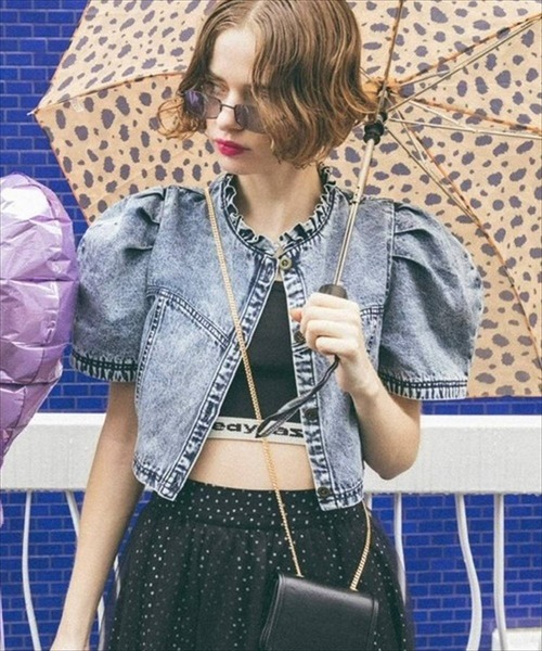 REDYAZEL（レディアゼル）の「ロゴジャガード切り替えキャミソール（キャミソール・レディース・オフホワイト/ブラック・FREE）」の21枚目の写真