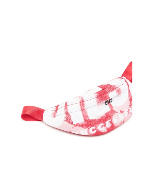 DIESEL（ディーゼル）の「ユニセックス ファブリック DSL プリント ベルトバッグ（ボディバッグ/ウエストポーチ・メンズ・レッド/ブラック・FREE）」の18枚目の写真