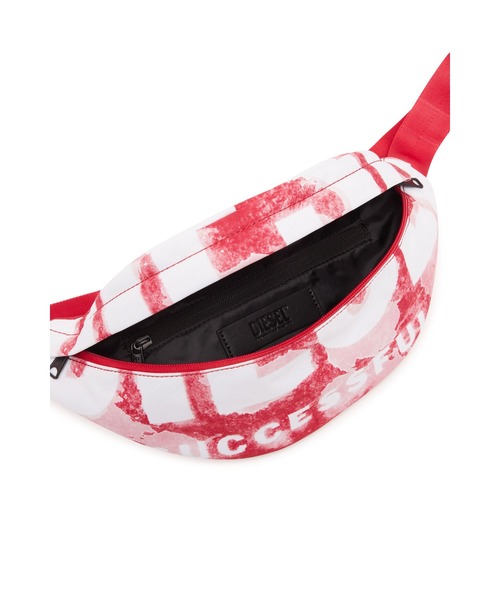 DIESEL（ディーゼル）の「ユニセックス ファブリック DSL プリント ベルトバッグ（ボディバッグ/ウエストポーチ・メンズ・レッド/ブラック・FREE）」の17枚目の写真