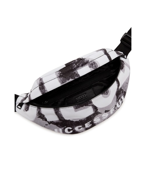 DIESEL（ディーゼル）の「ユニセックス ファブリック DSL プリント ベルトバッグ（ボディバッグ/ウエストポーチ・メンズ・レッド/ブラック・FREE）」の12枚目の写真