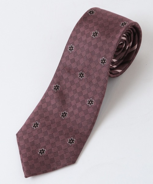 フラワードット/ストライプ クレリックタイ（ネクタイ）｜CROWDED CLOSET（クラウデッドクローゼット）