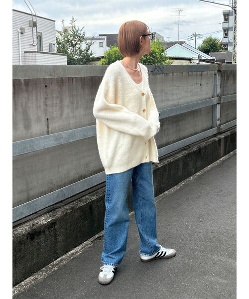Ungrid(アングリッド)の「【WEB限定】カラールーズニットカーデ(カーディガン/ボレロ・レディース・グレー/オフホワイト/イエロー/ブラウン/ピンク/グリーン・FREE)」の18枚目の写真