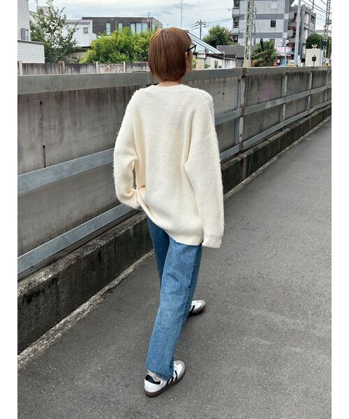 Ungrid(アングリッド)の「【WEB限定】カラールーズニットカーデ(カーディガン/ボレロ・レディース・グレー/オフホワイト/イエロー/ブラウン/ピンク/グリーン・FREE)」の19枚目の写真
