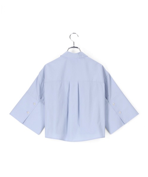 【完売】adam et rope ワイドスリーブクロップドシャツ ADAM ET ROPÉ FEMME(アダム エ ロペ ファム) / 【サステナブル