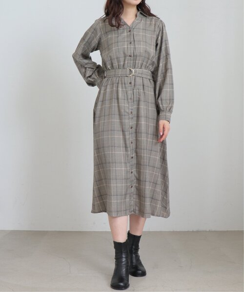 frames RAY CASSIN（フレームスレイカズン）の「ウエストベルトワンピース（ワンピース・レディース・ベージュ系/ブラウン系/ブラック系・FREE）」の3枚目の写真