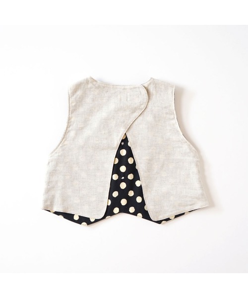 SOULEIADO（ベビー）（ソレイアード）の「【SOULEIADO】着るスタイベスト（スタイ/よだれかけ・キッズ・ベージュ・フリー(60-90cm)）」の2枚目の写真