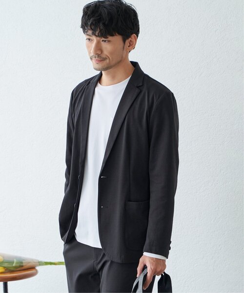 IKKA LOUNGE（イッカラウンジ）の「ポンチクルーネックジャケットロンＴ（Tシャツ/カットソー・メンズ・ホワイト/ブラック・L/XL/S/M）」の17枚目の写真