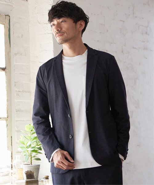 IKKA LOUNGE（イッカラウンジ）の「ポンチクルーネックジャケットロンＴ（Tシャツ/カットソー・メンズ・ホワイト/ブラック・L/XL/S/M）」の15枚目の写真