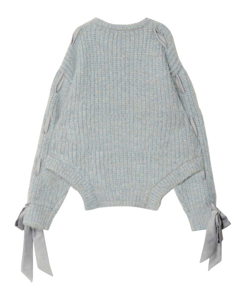 PAMEO POSE(パメオポーズ)の「Ribbon Sweater(ニット/セーター・レディース・レッド/イエロー/スカイブルー/ブラック・FREE)」の9枚目の写真