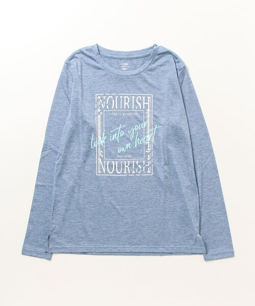 TIGORA（ティゴラ）の「ティゴラ TIGORA ドライグラフィックロングTシャツ（Tシャツ/カットソー・レディース・ブラック/ピンク/ネイビー・XL/L/M/S）」の3枚目の写真