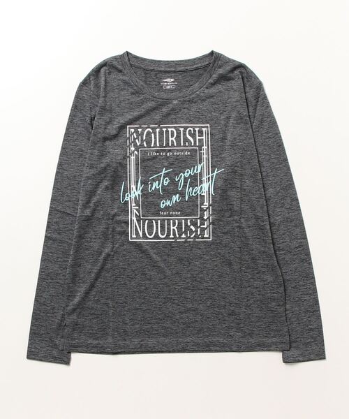 TIGORA（ティゴラ）の「ティゴラ TIGORA ドライグラフィックロングTシャツ（Tシャツ/カットソー・レディース・ブラック/ピンク/ネイビー・XL/L/M/S）」の2枚目の写真