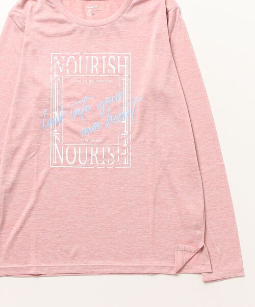TIGORA（ティゴラ）の「ティゴラ TIGORA ドライグラフィックロングTシャツ（Tシャツ/カットソー・レディース・ブラック/ピンク/ネイビー・XL/L/M/S）」の5枚目の写真
