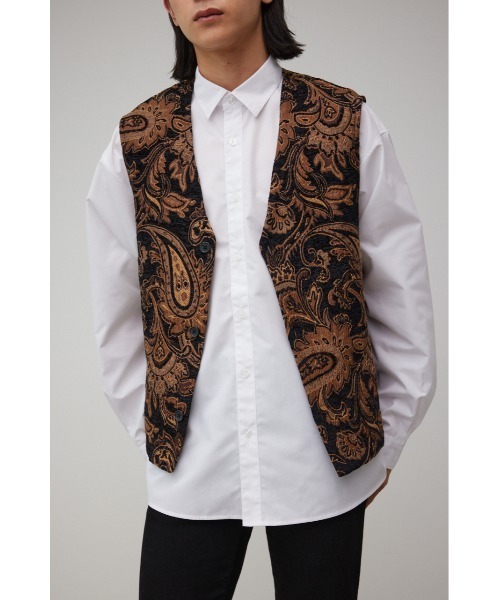 AZUL by moussy（アズールバイマウジー）の「ゴブランジャガードジレ（ベスト・メンズ・ブラック系その他・FREE）」の3枚目の写真