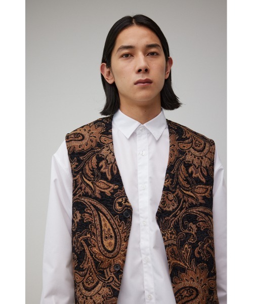 AZUL by moussy（アズールバイマウジー）の「ゴブランジャガードジレ（ベスト・メンズ・ブラック系その他・FREE）」の4枚目の写真